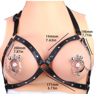 Permainan dewasa penjepit puting erotis logam hati persik klip payudara dengan bola berat untuk wanita BDSM Mimi stimulasi vagina mainan seks - Product Image 4