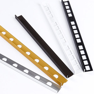 Nhà máy cung cấp trực tiếp l-hình dạng tường cạnh gạch TRIM nhôm góc bảo vệ cho sàn và phòng tắm trang trí nội thất vật liệu kim loại - Product Image 1