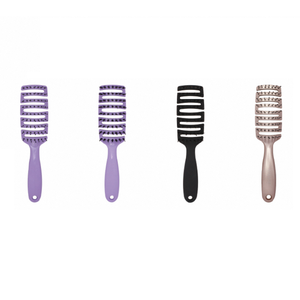 Cepillo Profesional de Cerámica con Mango de Goma Antideslizante y Cerdas Suaves para Desenredar Cabello Rizado, Secado Rápido e Impermeable - Product Image 1