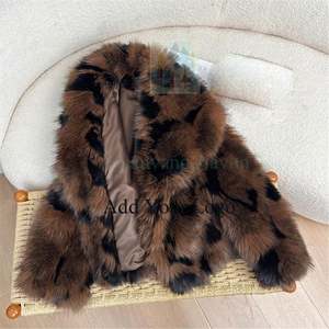 Wholesale Women's <strong>Leo</strong> Print Customer Design Fashion Winter's Faux Fur Coat - Product Image 1