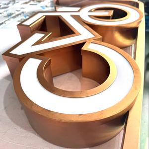 Biển hiệu 3D tùy chỉnh cho các cửa hàng làm đẹp, cửa hàng thương mại, biển hiệu ngoài trời chống thấm nước bằng kim loại acrylic, đèn LED - Product Image 2