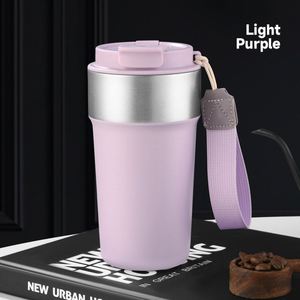 Regalo Empresarial Ecológico, Vaso Térmico de Acero Inoxidable 304 de 510 ml, Taza de Café Portátil con Aislamiento al Vacío, con Tapa, Correa y Pajita - Product Image 5