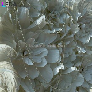 LEDA New Design High Quality Event Party Artificial Flower Wall Backdrop Decor White <b>paper</b> flower Wall - Product Image 4