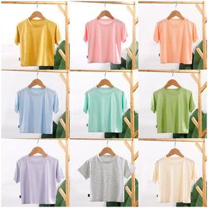 Camiseta de Manga Corta para Niños 2022, Impresión de Logotipo Personalizado, Algodón Monel, Lisa, para Bebés, Niñas y Niños - Product Image 2