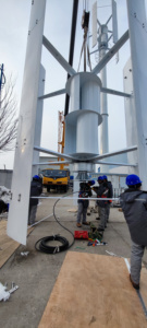 5KW-50KW Ahorro de espacio Sistema de turbina eólica vertical Bajo mantenimiento VAWT - Product Image 5