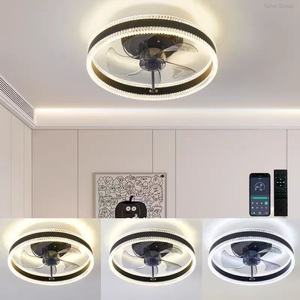 <b>Modern</b> LED <b>Ceiling</b> <b>Fan</b> <b>with</b> <b>Lights</b> Low Profile Remote Control 3-Speed Smart <b>Fan</b> for Bathroom RGB <b>Light</b> Dimmable - Product Image 2