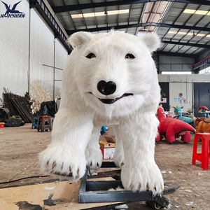 Ours polaire animatronique réaliste grandeur nature |   Accessoire interactif en fourrure mécanique pour animaux, idéal pour les parcs à thème et les expositions hivernales - Product Image 2