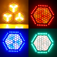 Projecteur de scène LED rétro avec 3x30W LED et 36 pixels RGB 5050 à effet, contrôle DMX512 RDM pour DJ, club et événements