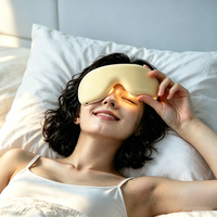 Masque oculaire chaud/froid rechargeable avec lumière de réveil, masseur oculaire 3-en-1 avec thérapie par chaleur et froid pour soulager la fatigue oculaire