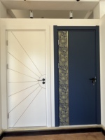 Portes intérieures battantes SunnyTech au design moderne en WPC, matériau composite imperméable, pour maison et appartement, en polymère plastique peint