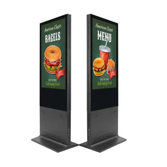 43 55 Inch Android WiFi Advertising Player Poster Kiosk Touch Screen Lcd Double Sided Display Floor Stand Kiosk