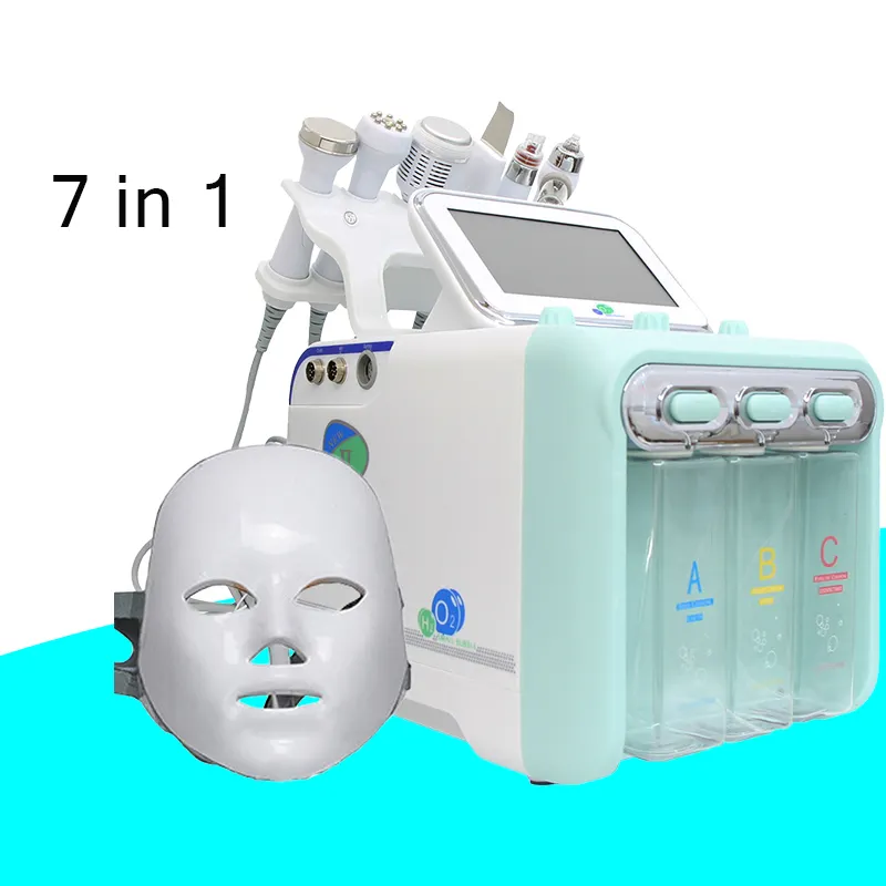 2024 7 in 1 Hydrodermabrasion Skin Care Hydro Salon Hydra Water Facial Machine With Led Mask hydra beauty facial Machine