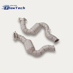 ท่อไอเสียแบบ High Flow สำหรับ Audi S8 A8 D4 4.0T 200 เซลล์ พร้อมแคทและแผ่นกันความร้อน - Product Image 3