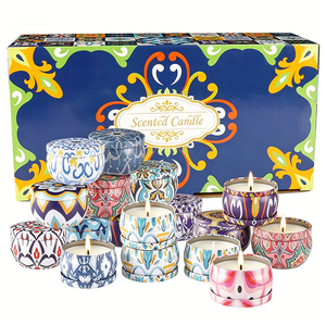 Kits de fabrication de bougies mates avec pots et couvercles, présentation de luxe, formule de soja aromathérapeutique, collection de décoration intérieure boutique, présentoir - Product Image 1