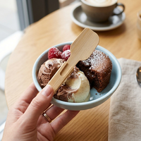 Ensemble de cuillères en bambou modulaires empilables, écologiques, en bambou naturel, mini-spatule à beurre, mini-spatule à confiture pour le petit-déjeuner