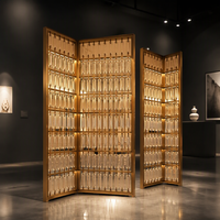 Paravent décoratif en verre de haute qualité, moderne, en acier inoxydable, fabriqué à la main, pour restaurant haut de gamme.