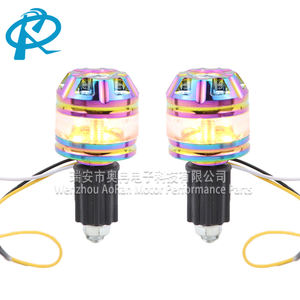 LED Motorrad Lenker Griffe Stangen enden Stecker Lenker Schieber Brennen Titan Lenker End stecker mit leichtem Zubehör - Product Image 3