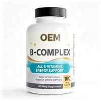 Cápsulas de Complejo B al por Mayor OEM, 100 Unidades, Suplemento Dietético a Granel, Marca Privada para Distribuidores