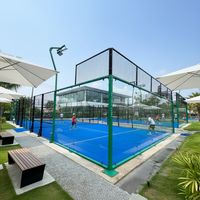 Solution tout-en-un MCG pour terrain de padel panoramique, équipement complet avec éclairage et système de clôture
