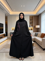 Vestido Abaya Musulmán Moderno y Elegante 2026, Diseño Original (ODM), Rayón, Casual, Largo hasta el Tobillo, Manga Larga, para Mujer, Eid, Primavera, Verano