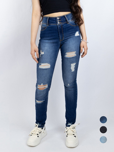 High Quality Custom Women's High-Waisted Sexy <b>Stretch</b> Slim Jeans Breathable <b>Denim</b> Pants from Clothing Manufacturer - Product Image 3