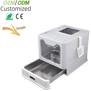 Kunden spezifische Katzenstreu aus Edelstahl mit Schubladen Große Kapazität NON-STICK Katzen toilette aus Edelstahl - Product Image 1