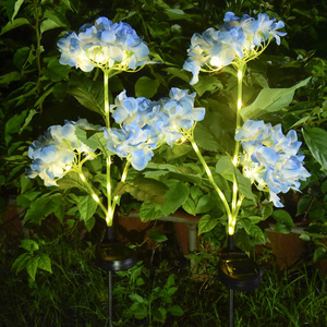 Lampes solaires de jardin, version améliorée, éclairage extérieur, lampes roses pour la décoration de jardin, panneau solaire agrandi, fleur - Product Image 5