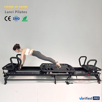 Nouvelle conception commerciale : Lit de Pilates en alliage d'aluminium noir EVO pour l'entraînement au Pilates et au Yoga