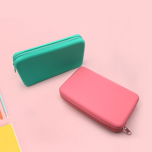 Silicone Cosmetic Bag <b>Waterproof</b> Travel Portable Storage <b>Pouch</b> Makeup Case Bathroom Use Rose Pink Ice Green - Product Image 1
