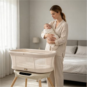 <span class=keywords><strong>Culla</strong></span> <span class=keywords><strong>Elettrica</strong></span> Intelligente con Sensore di Pianto e Timer, Lettino Co-Sleeping per Neonati, <span class=keywords><strong>Culla</strong></span> con Bluetooth - Product Image 4