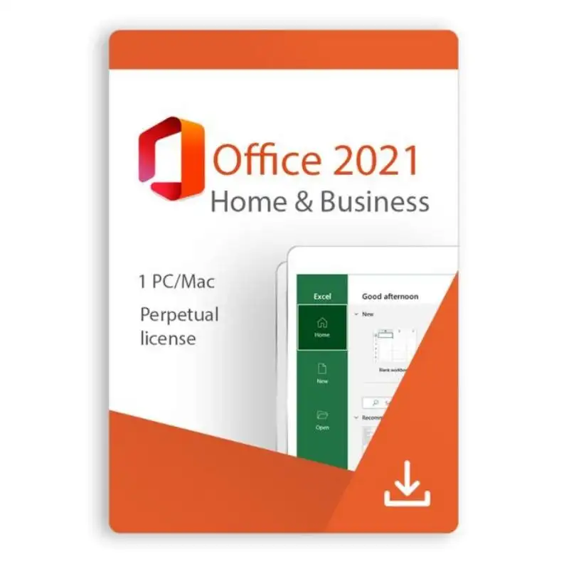 ของแท้ Office 2021 บ้านและธุรกิจสําหรับ PC/MAC Bind Key การเปิดใช้งาน 100% Office 2021 Hb ใบอนุญาตดิจิตอลส่งทางอีเมล