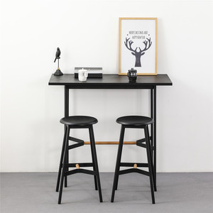 بيع بالجملة نورديك تصميم بسيط أسود مستطيل جزيرة مطبخ خشب مرتفع للمنزل - Product Image 2