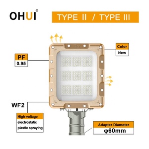 ไฟถนน LED ป้องกันการระเบิด 200W  ตัวเรือนอะลูมิเนียมหล่อขึ้นรูป สำหรับพื้นที่อันตราย C I D 1 C II D 2 - Product Image 3
