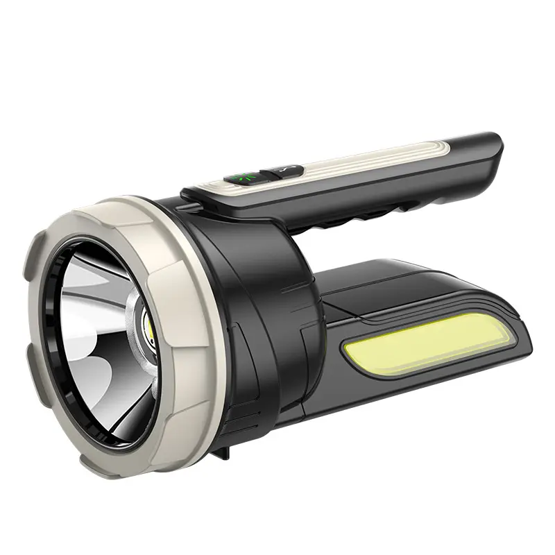 HighNewルーメン充電式懐中電灯COBサイドランタン多機能強力ランプ屋外LEDサーチライトポータブルスポットライト