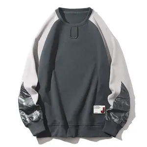 Maglioni afflitti 100% cotone personalizzato Street Style maglione oversize Vintage afflitto girocollo felpa e felpe con cappuccio per uomo