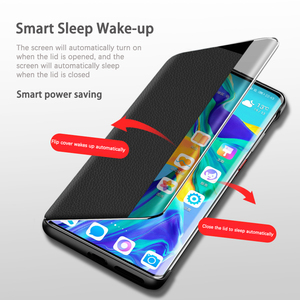 Funda con tapa de cuero Pu disponible con ventana frontal de lujo para <span class=keywords><strong>Huawei</strong></span> P50 P60 P70 <span class=keywords><strong>Pro</strong></span> Mate 50 <span class=keywords><strong>60</strong></span> <span class=keywords><strong>Pro</strong></span>, funda trasera de negocios anticaída - Product Image 3