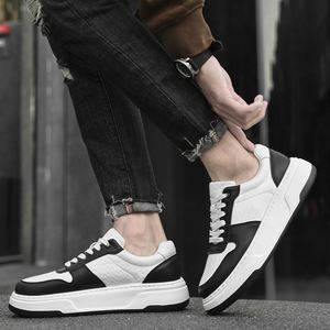 Zapatos de Hombre Blancos de Alta Calidad, con Cordones, de Cuero Genuino, Transpirables, Ligeros, Antideslizantes, con Plataforma de 7cm, a la Moda - Product Image 2