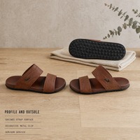Sandales de sport pour hommes de style arabe, avec plateforme, dessus en cuir, semelle extérieure en PU antidérapante, confortables, utilisables en toutes saisons