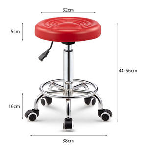 Tabouret pivotant hydraulique réglable en hauteur avec roulettes pour salon et clinique - Product Image 5