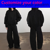 Fabricant Designer personnalisé 100% coton American Hip Hop Hooded Sweatpants Set Oversize Sports Set Puff Printed Embroidery