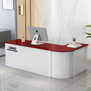 ไฟตั้งโต๊ะในบริษัทแผนกต้อนรับสั่งทำได้ Q400เสื้อผ้าระดับไฮเอนด์แบบหรูหราเรียบง่ายร้านเสริมสวยบาร์แคชเชียร์เคาน์เตอร์แผนกต้อนรับ - Product Image 6