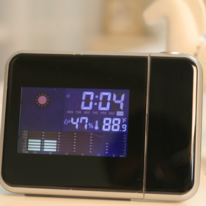 Đồng Hồ Kỹ Thuật Số Hiển Thị Nhiệt Độ Phòng Ngủ Ngoài Trời Trong Nhà Đồng Hồ Báo Thức Chiếu Thời Gian Đồng Hồ Báo Thức Kép Điện Tử ABS - Product Image 3