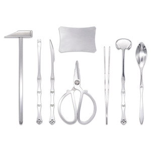 Crab Tools Set 8-Piece Stainless Steel Seafood Utensils For Crab Roe And Shrimp Peeling With Scissors And Picks Boxed - Product Image 3