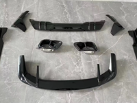 Kit carrosserie style MP noir pour BMW X5 G05 2023+ LCI, comprenant lèvre avant, lèvre arrière, jupes latérales et spoiler de toit, aspect carbone