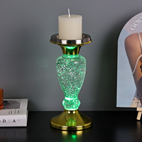 Lampe de table LED à paillettes avec changement de couleur RGB, contrôle du son de la musique, base de bougie en silicone, cadeau original pour enfant
