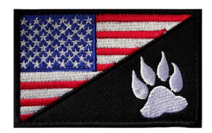 Для собаки вне не ПЭТ вышивка на застежке-липучке, застежка-молния ткань патч K9 собачьих лап животных патч - Product Image 2