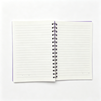 Carnet à spirale A5 avec couverture rigide en PP, 80 feuilles, ligné collège, pour étudiants, vente en gros