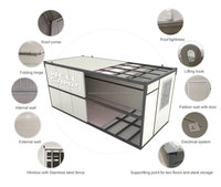 WELLCAMP Maison préfabriquée modulaire pliable à faible coût, ignifuge, imperméable, mini conteneur, design moderne, utilisation en chambre