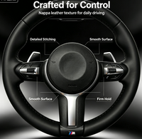 Volant sport M en cuir Nappa perforé à 3 branches, ergonomique, à branchement direct, pour la rénovation intérieure des modèles M3, M5 et Série 3