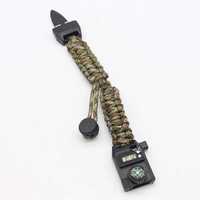 7 en 1 Paracord Bracelet réglable extérieur multifonction tactique d'urgence Camping sauvetage EDC Escape dragonne